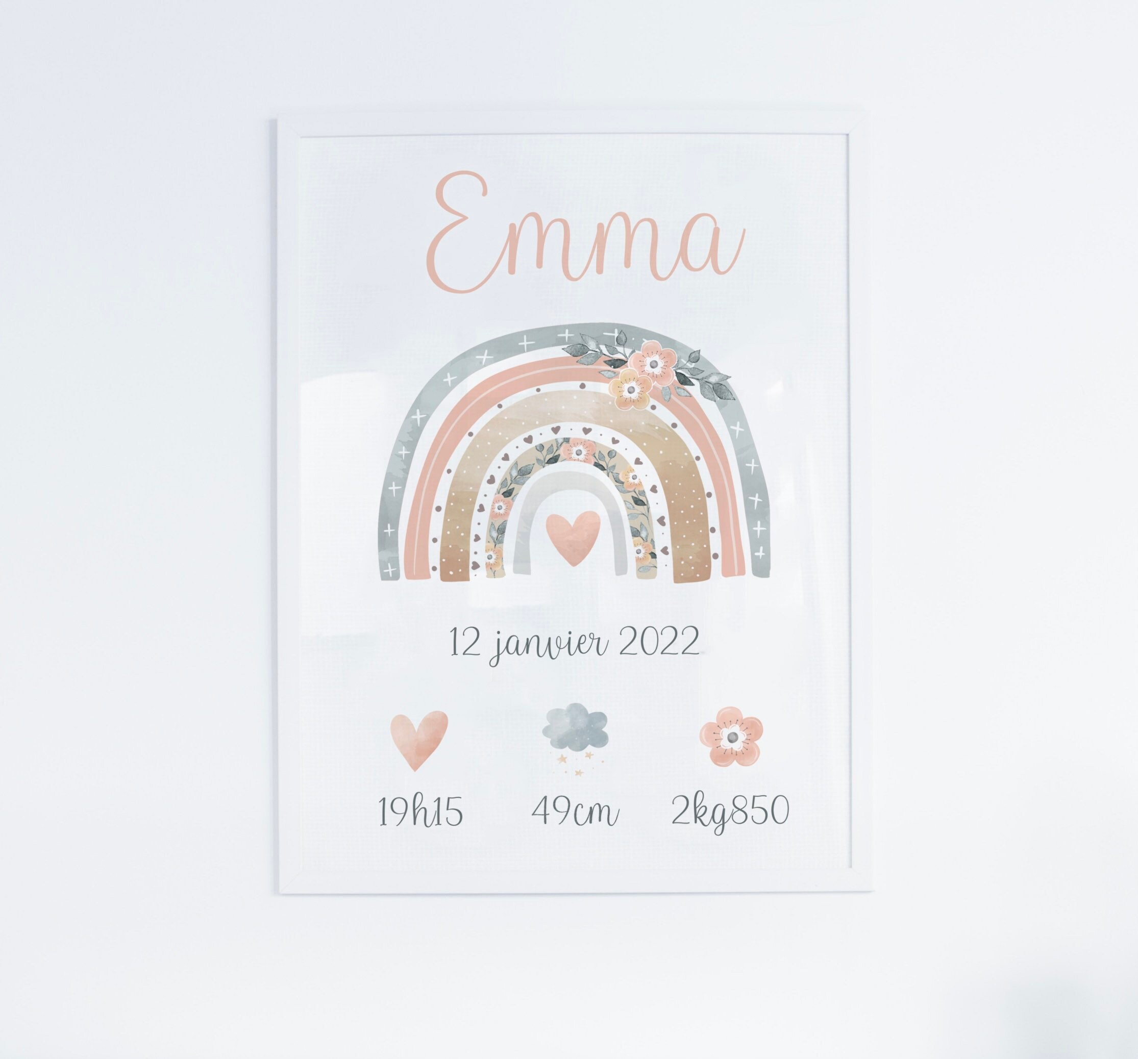 Affiche Naissance Capucine