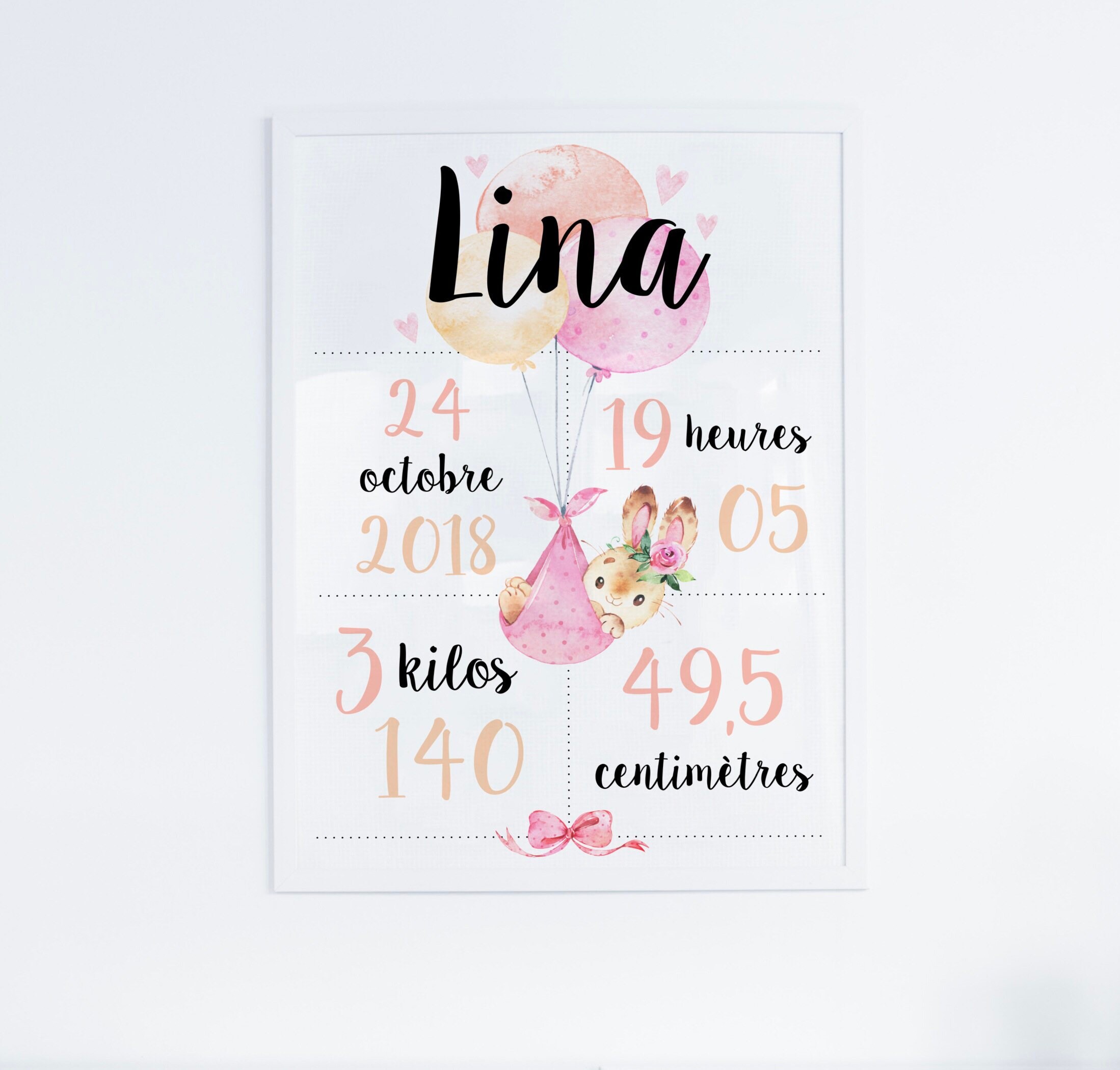 Affiche Naissance Lina