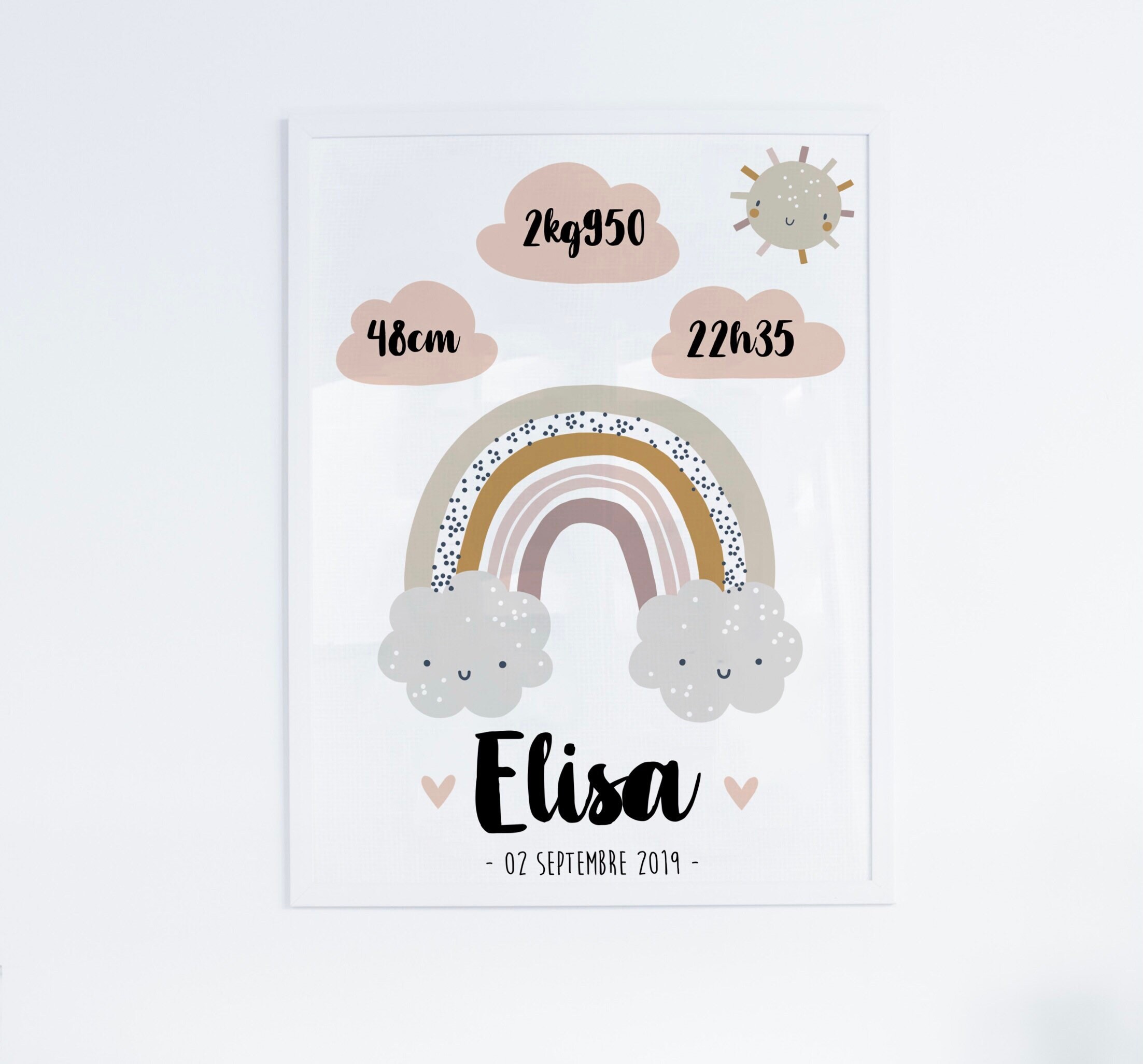 Affiche Naissance Elisa