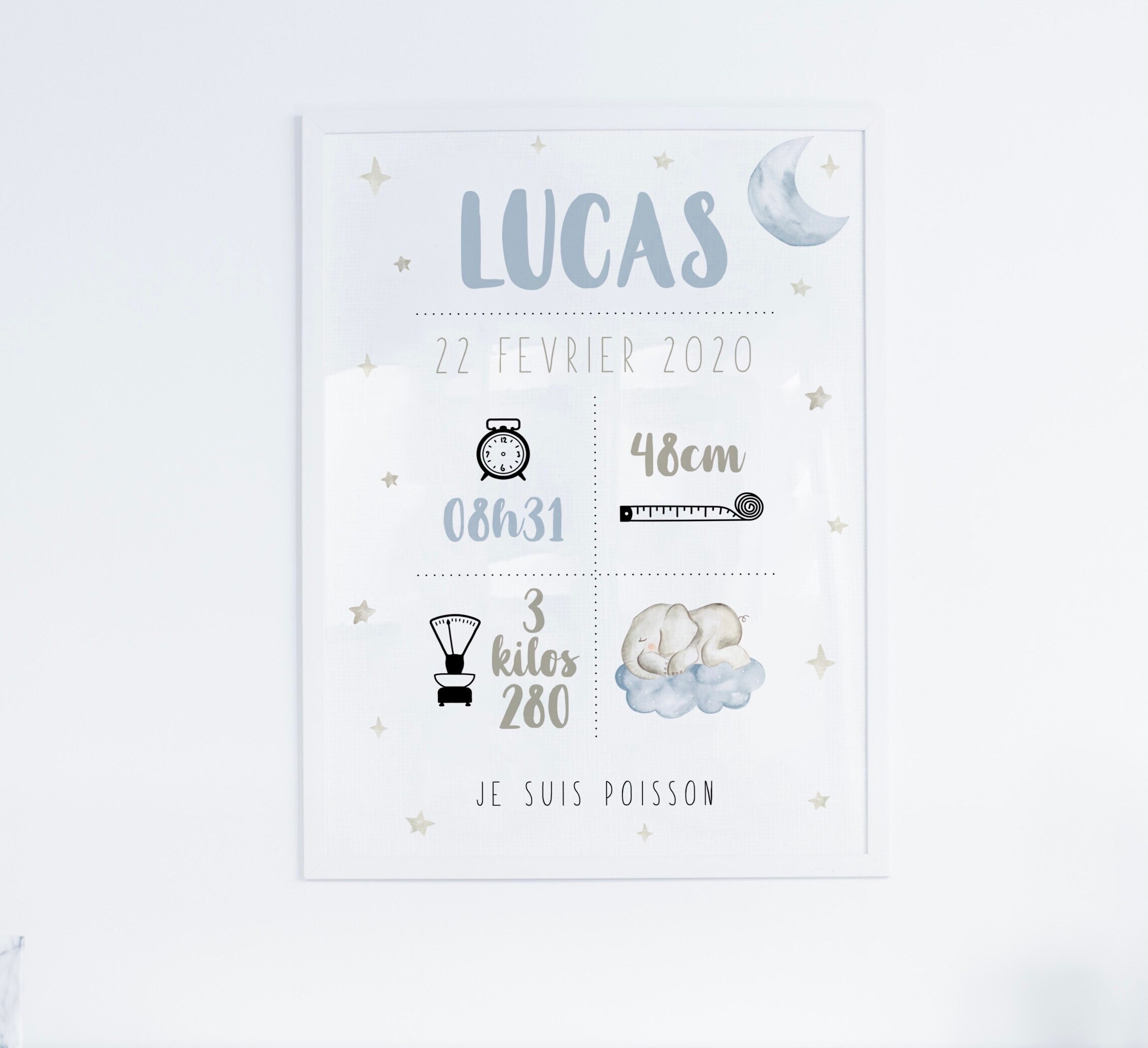 Affiche Naissance Lucas