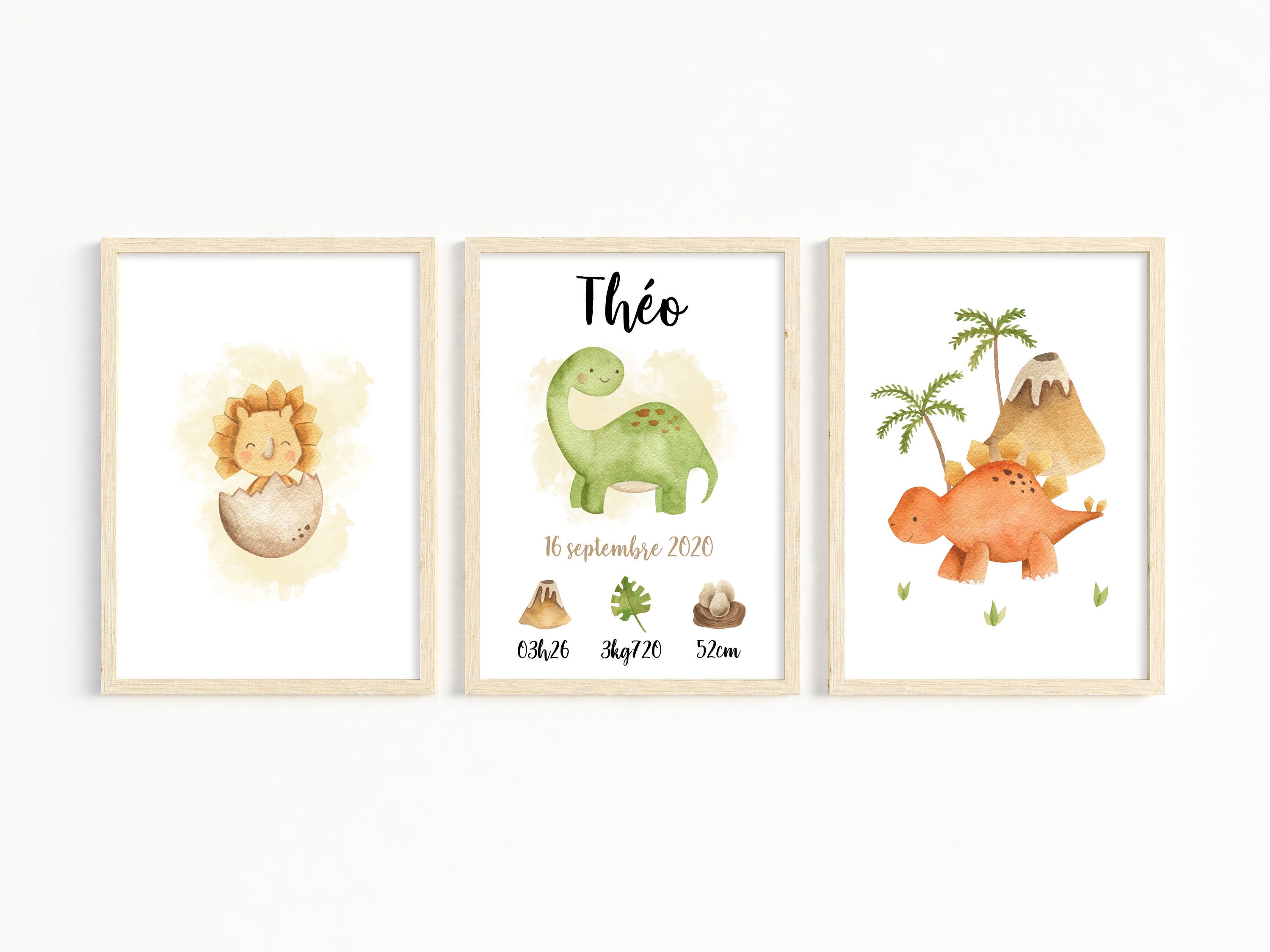 3 Affiches Décoratives Theo