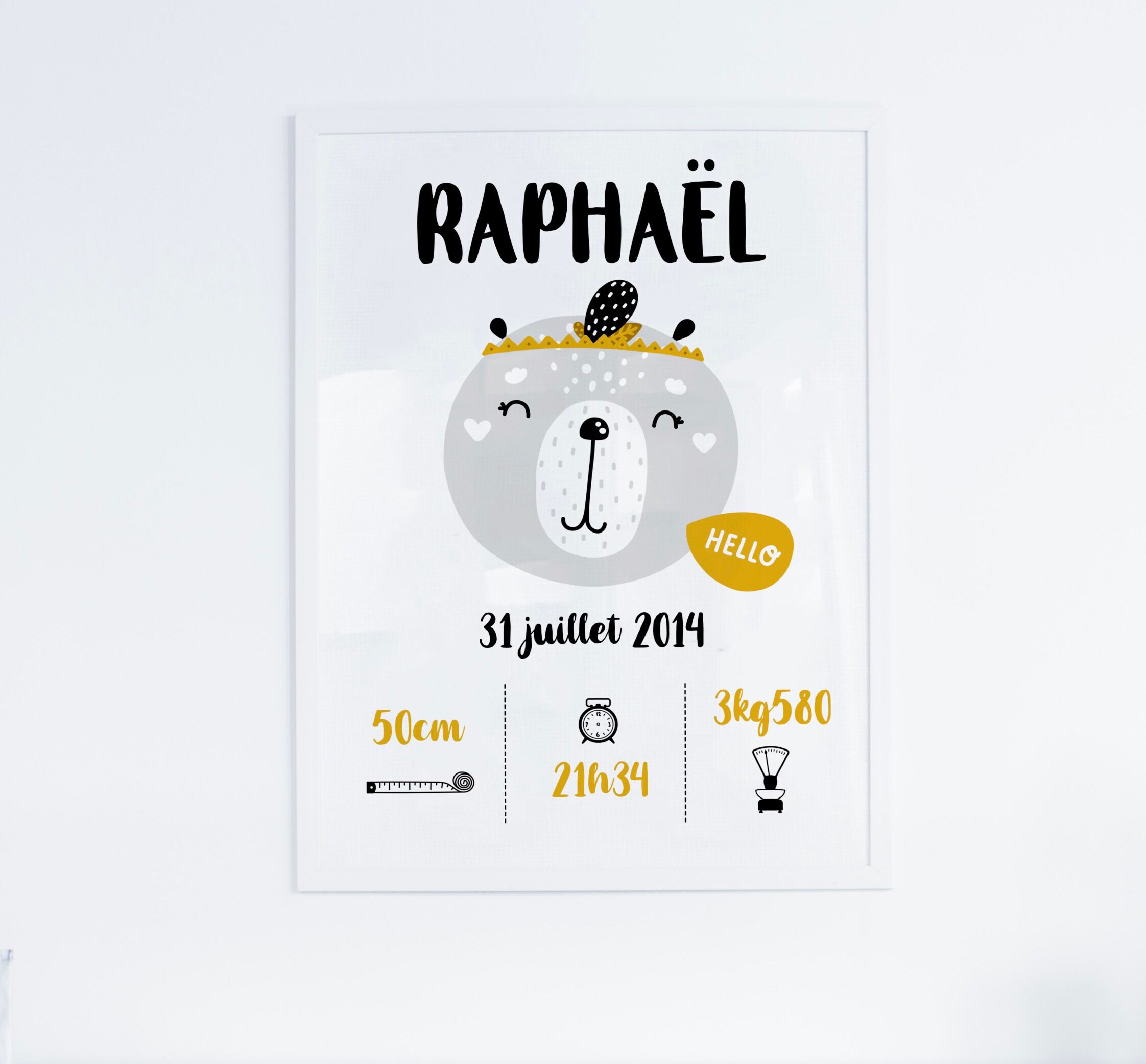 Affiche Naissance Raphael