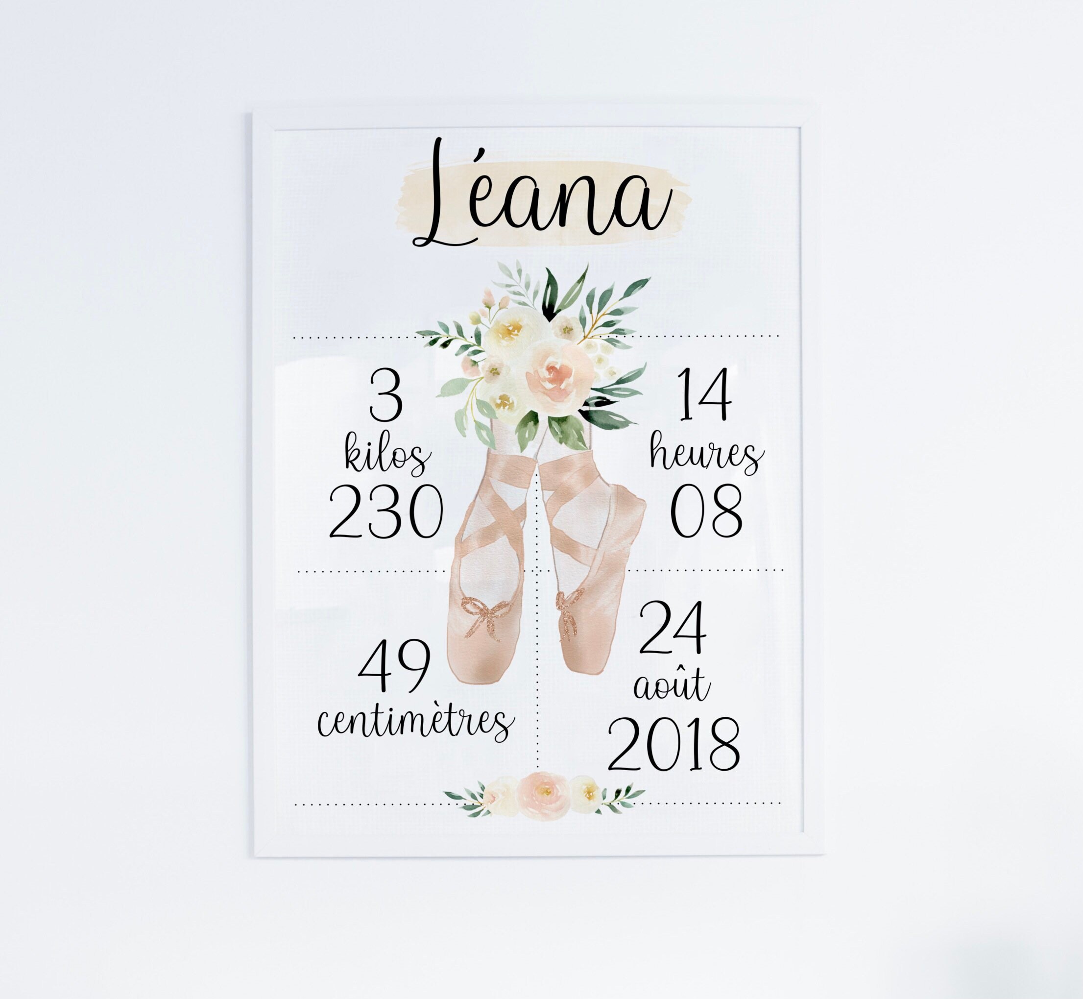 Affiche Naissance Léana