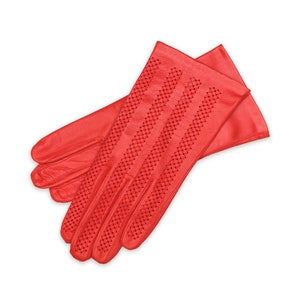 Vernazza - Scarlatto Leather Gloves For Women
