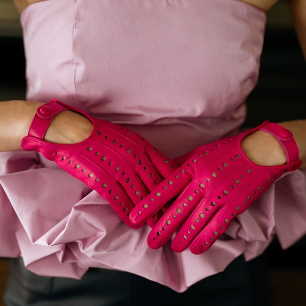 Hot Pink Gloves Etsy