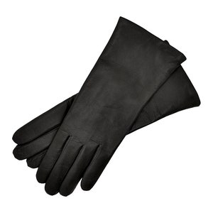 Marsala Women's Leather Gloves in Black Nappa Leather image 2