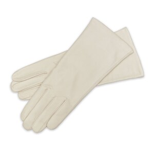 Marsala - Women&#39;s Leather Gloves in Creme