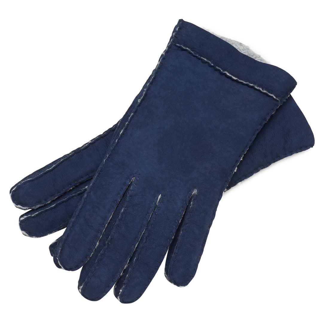Navy blue on sale suede gloves