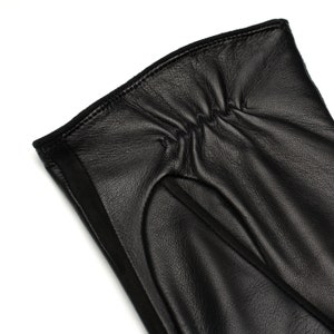Sassari Men's Nappa & Suede Leather Gloves in Black image 5