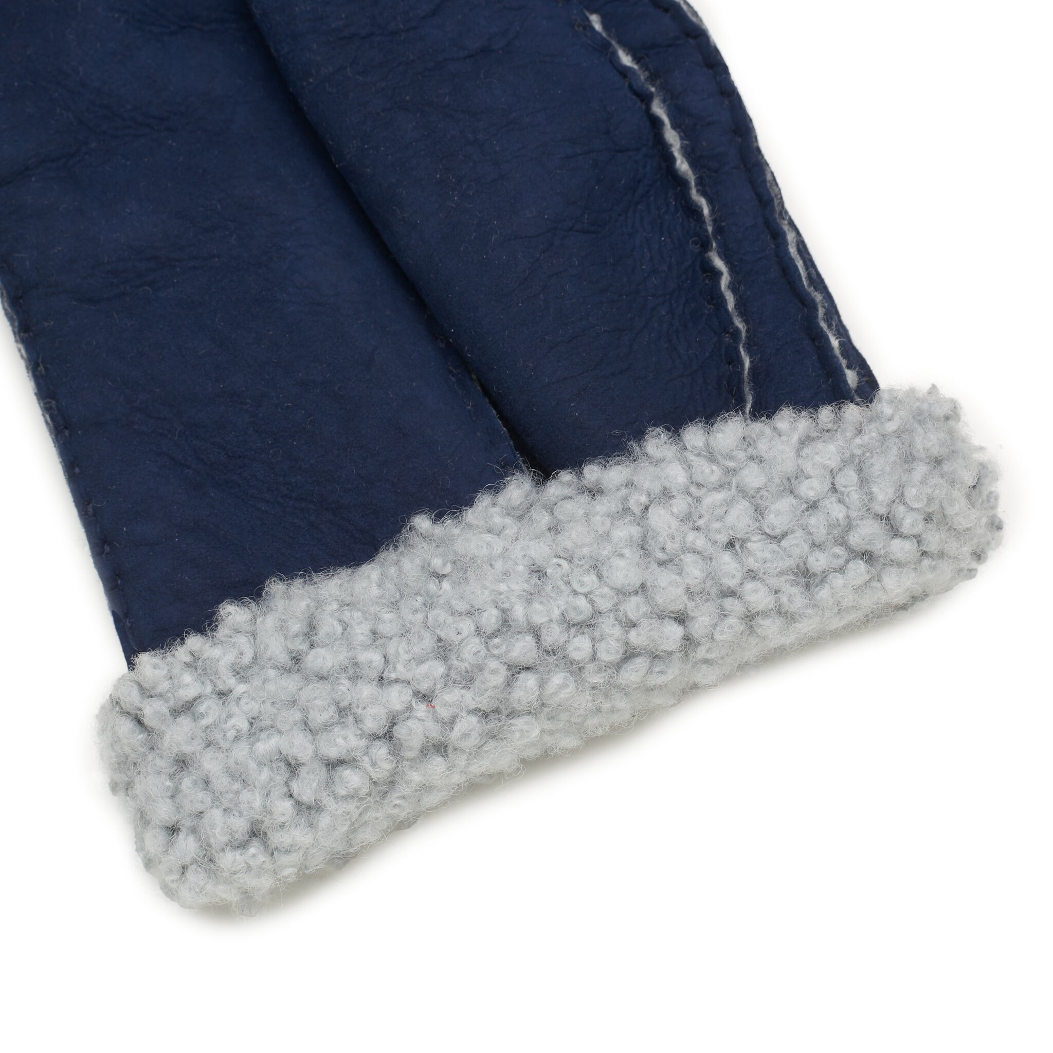 Madonna Women's Shearling Gloves in Navy Blue Sheepskin Etsy