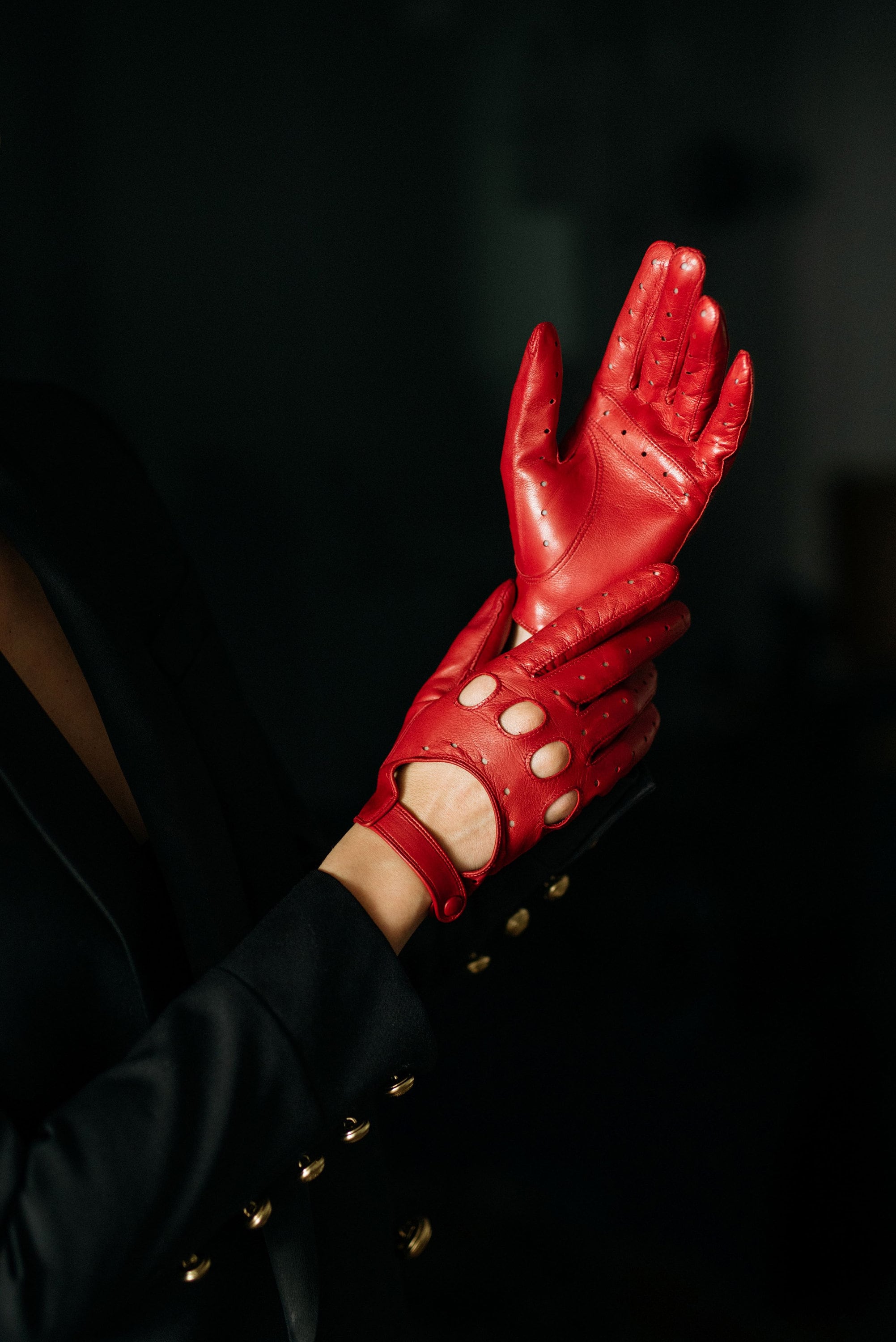 Messina Women's Leather Driving Gloves in Rosso - Etsy Denmark
