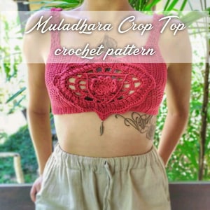 Muladhara Crop Top Crochet Pattern: Root Chakra Mandala Inspired Crochet Crop Top