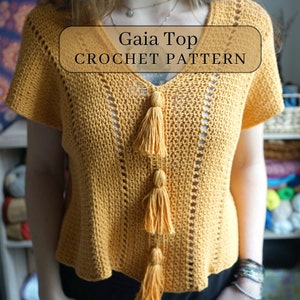 Gaia Top- Boho Crochet Pattern SIZE INCLUSIVE