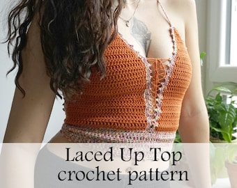 Laced Up Top - Corset Crochet Pattern