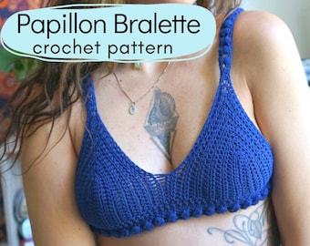 Papillon Bralette Crochet Pattern: Crochet your own comfortable bra, FOR EVERY SIZE