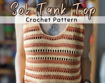Sol Crochet Striped Tank Top - Simplified Crochet Pattern