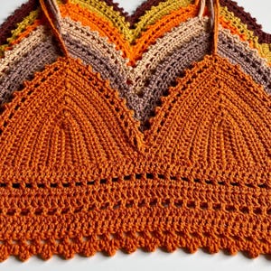 Picot Crochet Crop Top, Crochet Boho Top - Simplified Written Pattern image 7