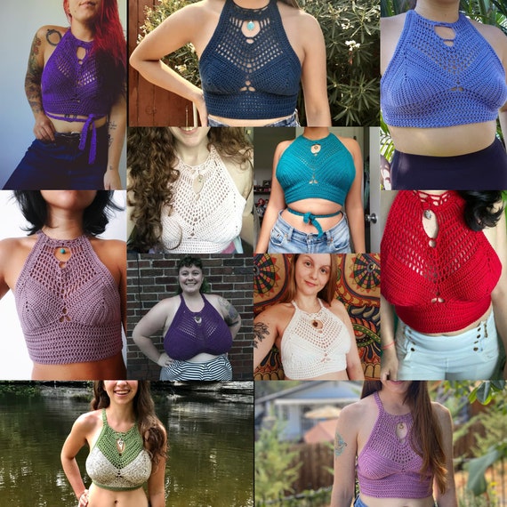 トップス CROCHET COLOR SCHEME MOTIF BUSTIER CROCHET COLOR SCHEME MOTIF BUSTIER