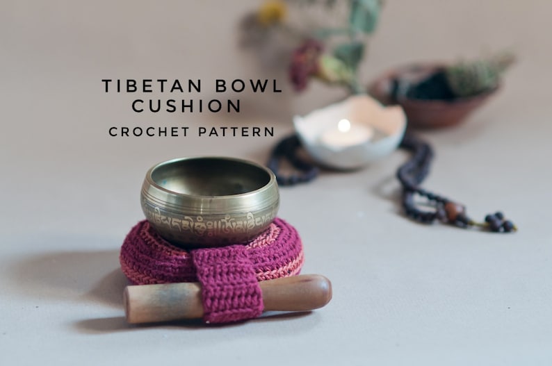 Tibetan Singing Bowl Cushion: Crochet Pattern image 1