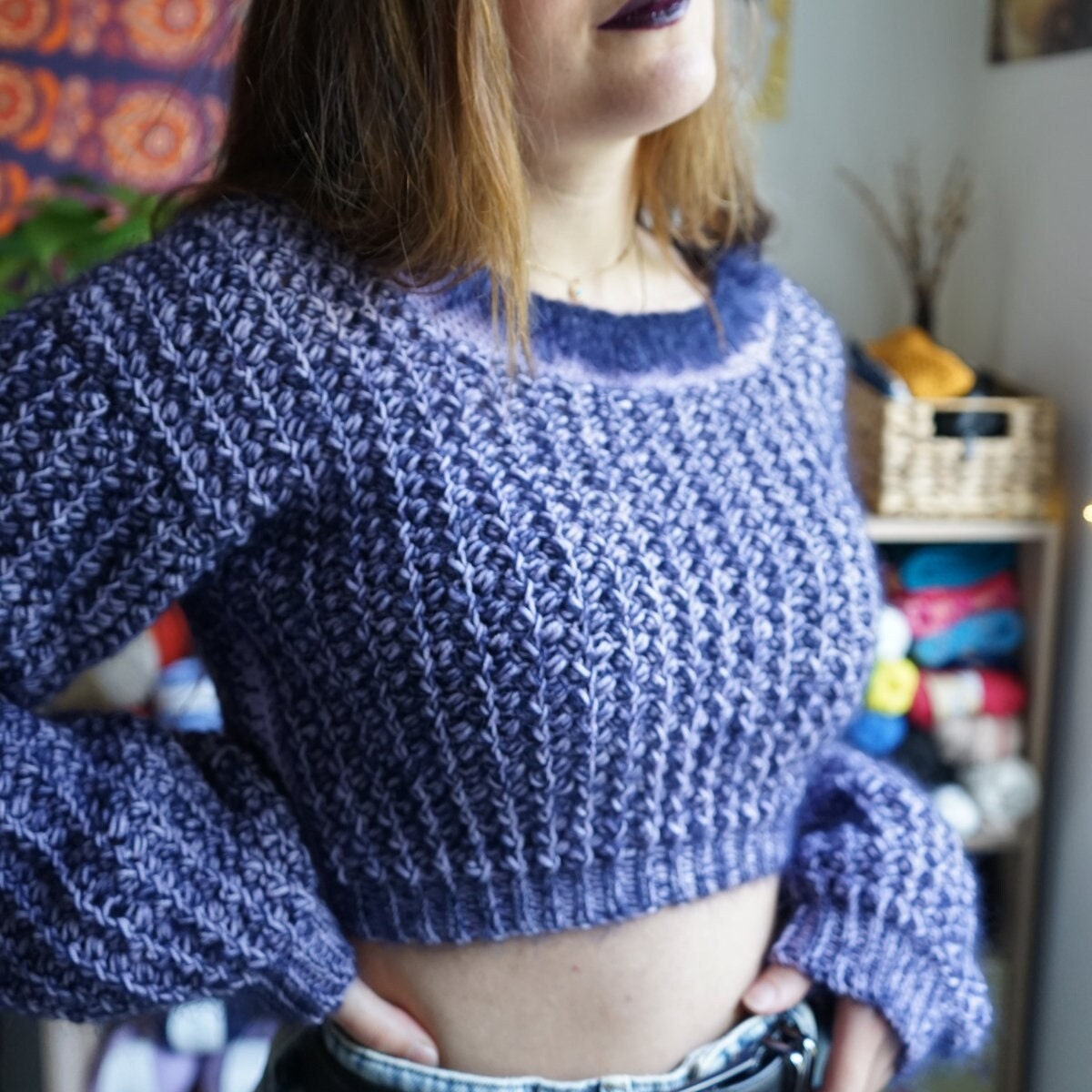 Grape Sweater Crochet Pattern: Made to Measure, Extra Textured