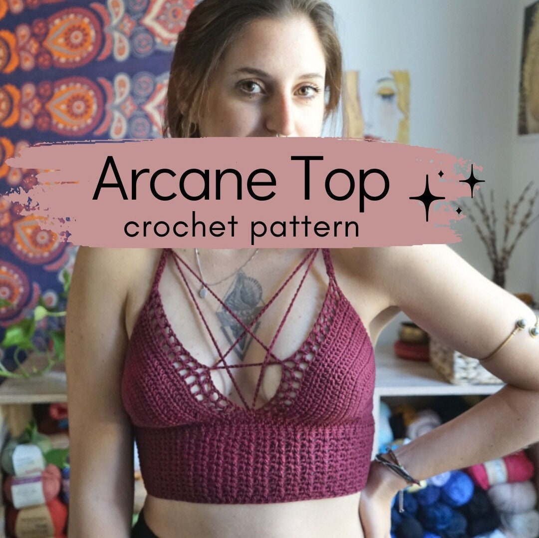 30 Witchy Crochet Patterns for Spooky, Celestial, and Gothic Makes 3 Arcane Top: Made to Measure Pagan Witchy Crochet Pattern
