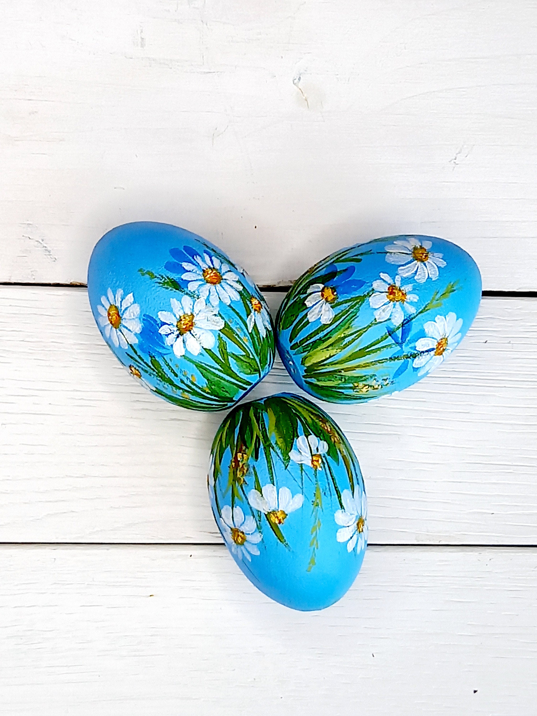 Hand painted wooden Easter egg Etsy