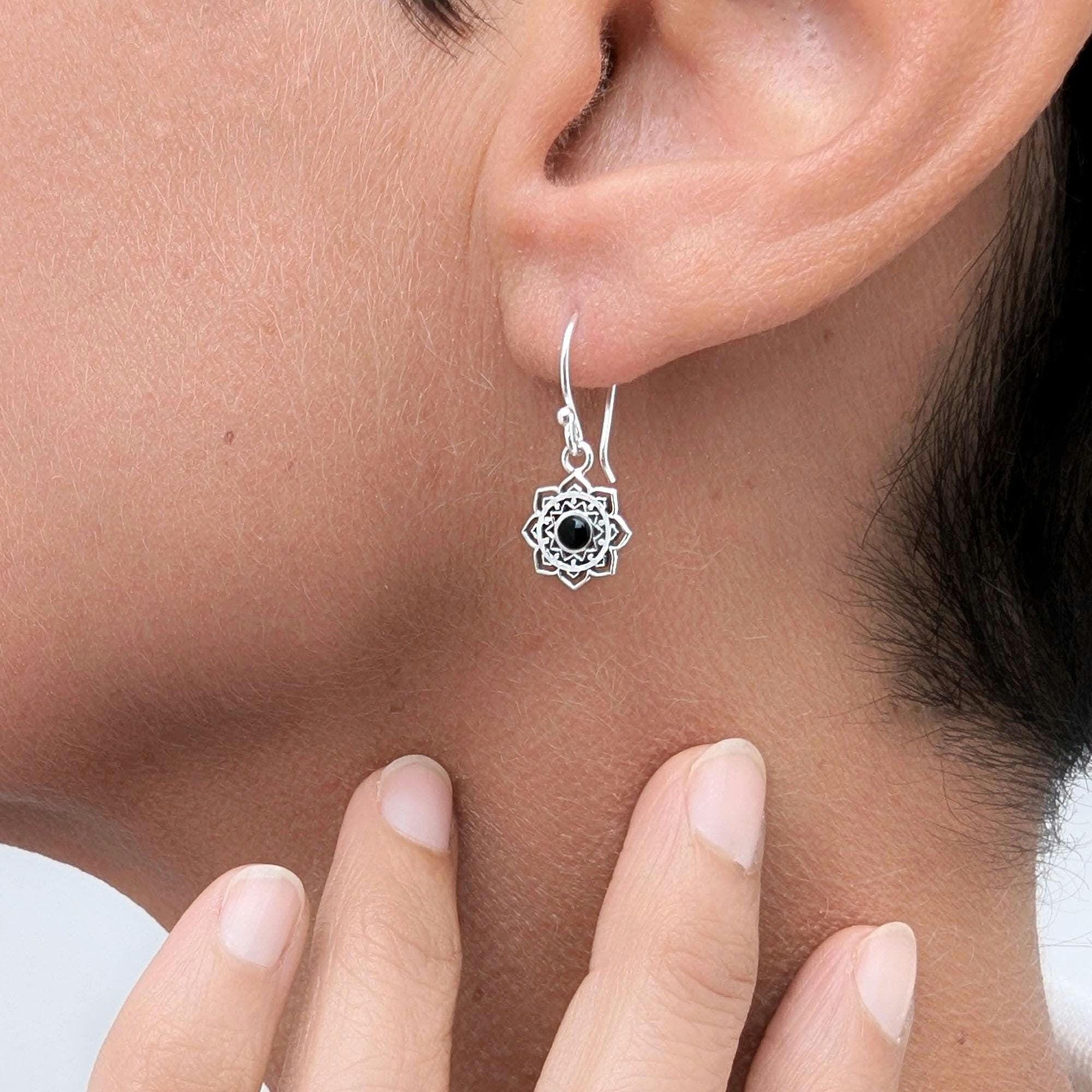 Lotus mandala earrings discount