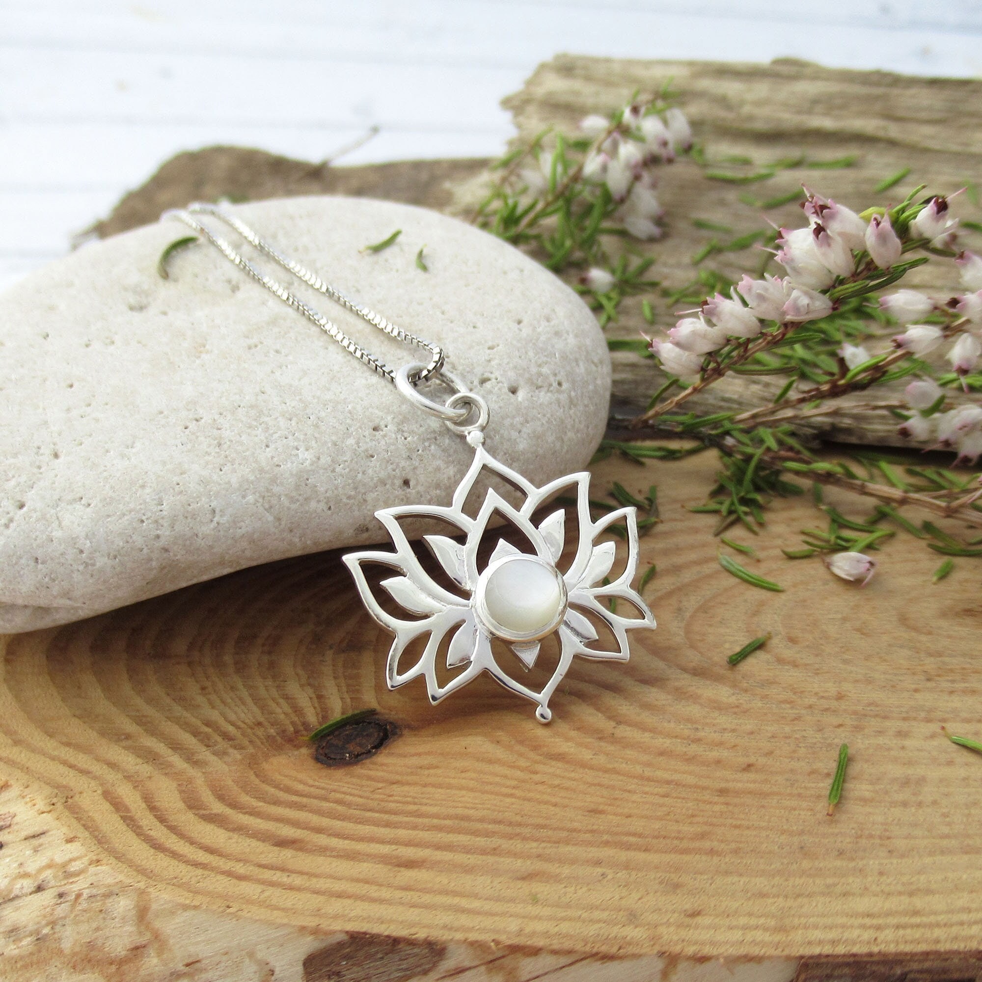 Lotus flower deals pendant necklace