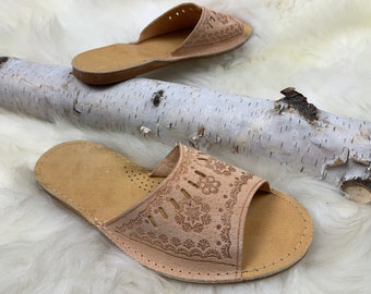 Women's Slippers Real Leather Comfy Slippers