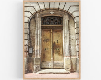 Printable wall art, Vintage door print, France urban photography, Home decor interior pictures, French antiques, City art, Instant download