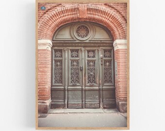 Printable wall art, Vintage door print, France urban photography, Home decor interior pictures, French antiques, City art, Instant download