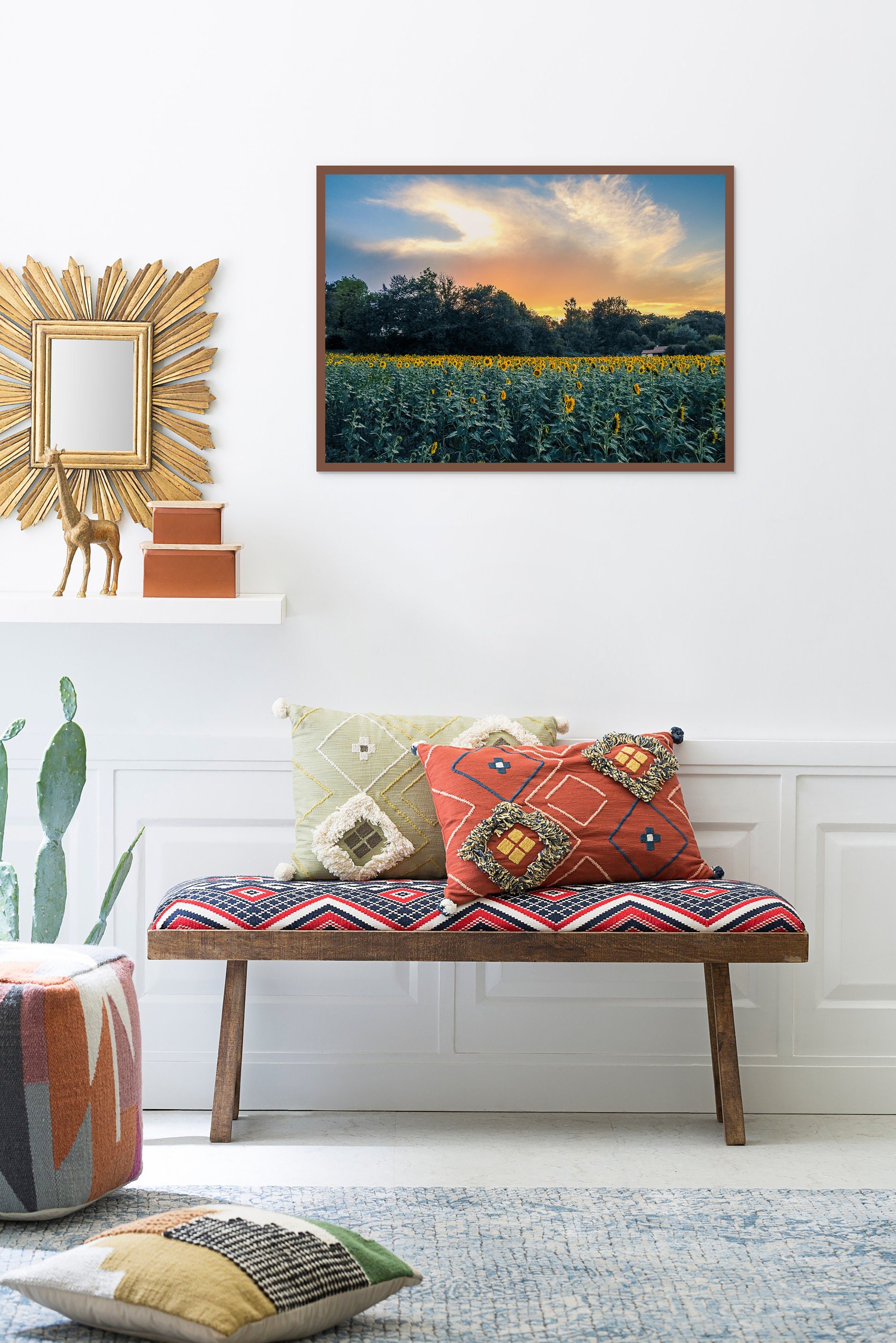 Printable Wall Art Sunflowers Field at Sunset Print Summer - Etsy