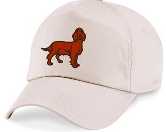 Adult/Kids size Baseball Cap Hat with Embroidered Irish Setter Dog