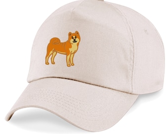 Adult/Kids size Baseball Cap Hat with Embroidered Akita Dog