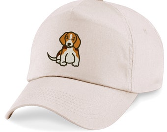 Adult/Kids size Baseball Cap Hat with Embroidered Beagle Dog