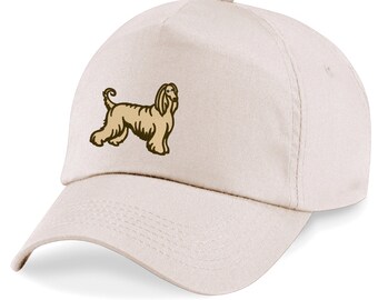 Adult/Kids size Baseball Cap Hat with Embroidered Afghan Hound Dog
