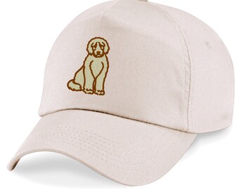 Adult/Kids size Baseball Cap Hat with Embroidered Labradoodle Dog