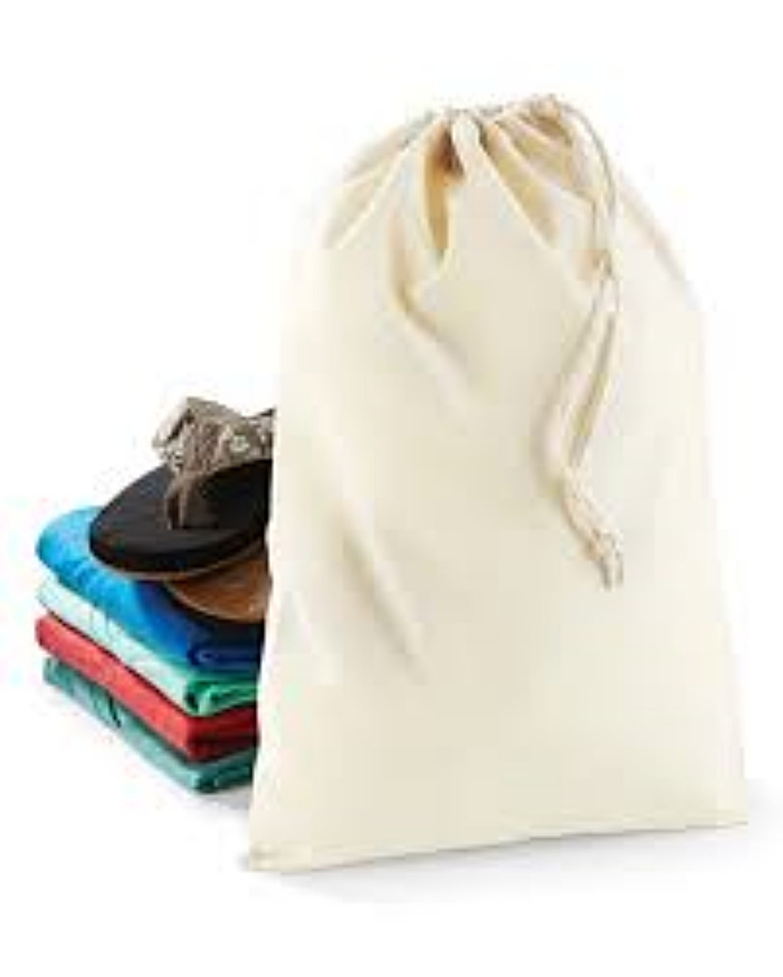 Cotton Drawstring Storage Bag 6 Colours and 6 Sizes Printed Etsy UK