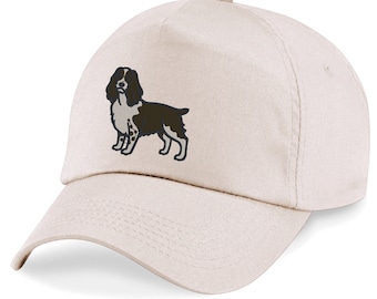 Adult/Kids size Baseball Cap Hat with Embroidered Springer Spaniel Dog