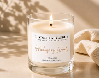 Mahogany Woods Soy Candle | Sandalwood, Shea Butter, Cozy Home Fragrance