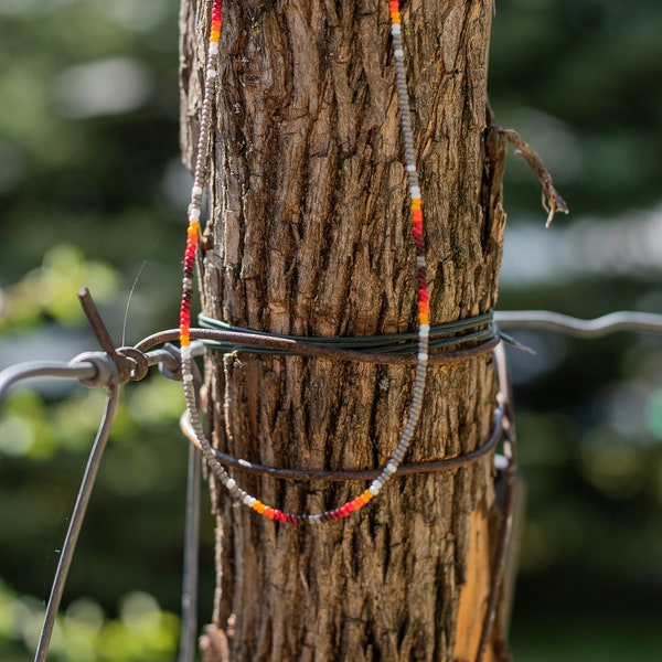 Punchy Beaded Choker, Western Beaded Choker, Boho Choker, Rodeo Cowgirl Choker, Western Beaded Necklace, Seed Bead Necklace,