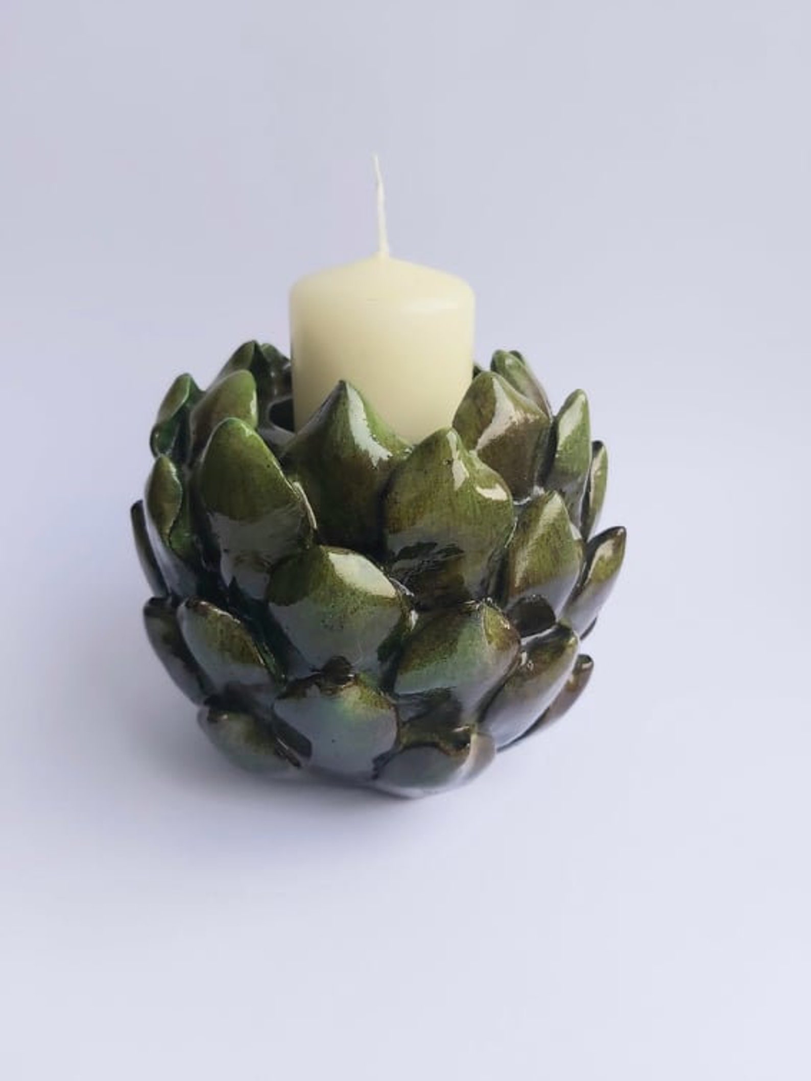 Artichoke candle holder table Flower candle holder Flower tea Etsy