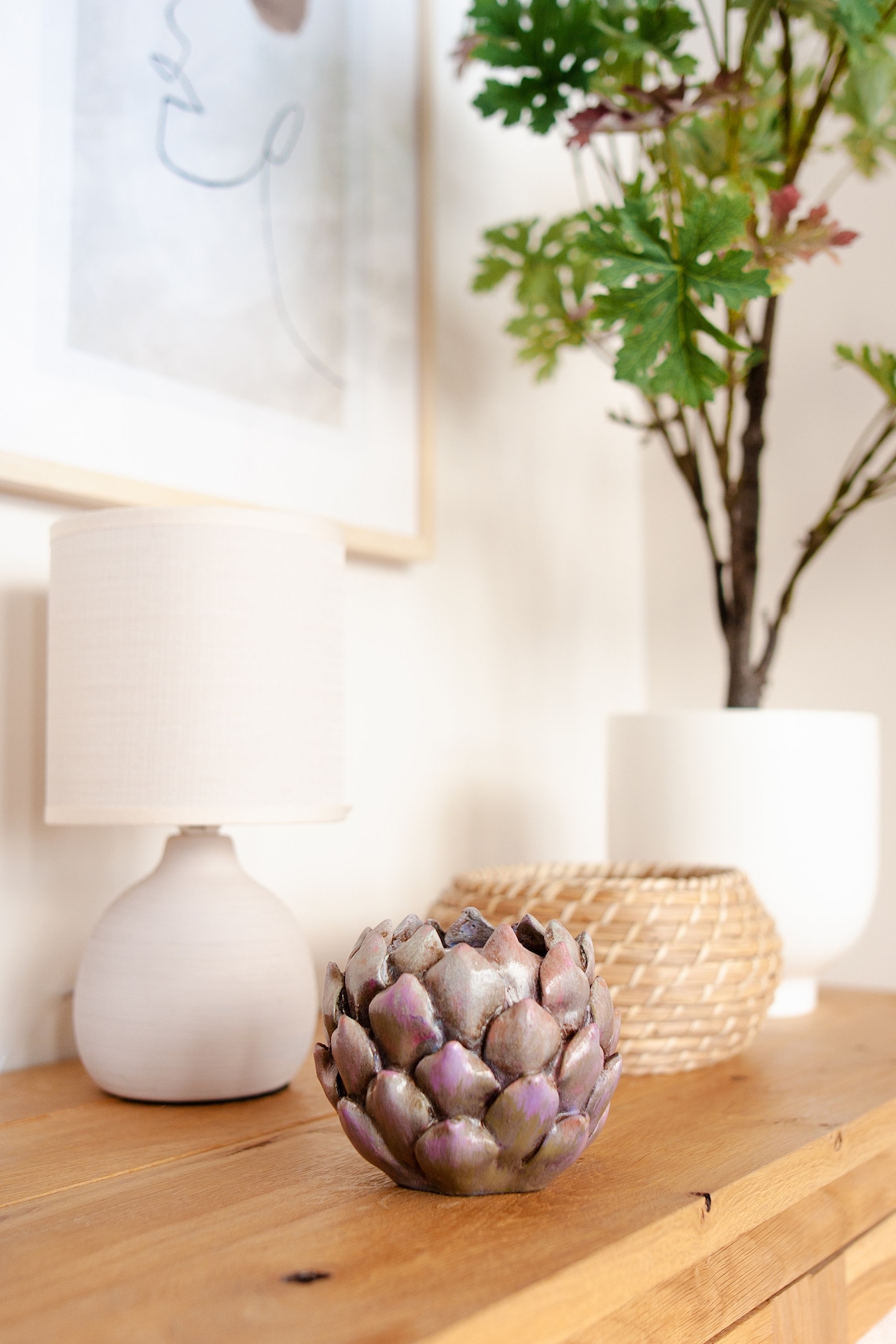 Artichoke candle holder flower ceramic artichoke figurine Etsy