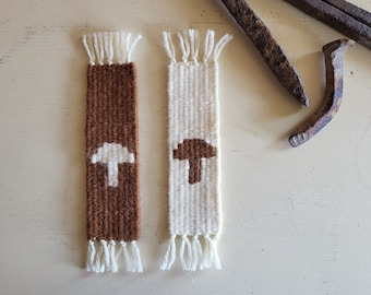 Mushroom Plant Dyed Hand Woven Bookmarks
