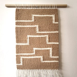 Geometric Desert Southwest Hand Spun Hand Woven Plant Dyed Wall Hanging image 2