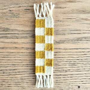 Checkerboard Pattern Plant Dyed Woven Bookmarks image 3