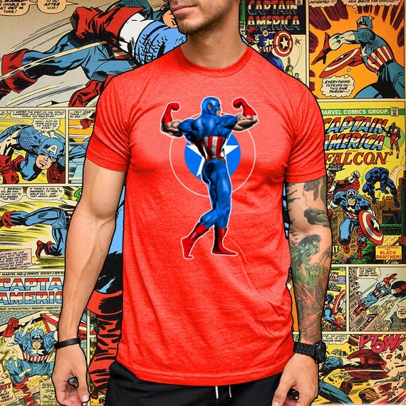 Captain America Flex Fitted T Shirt 