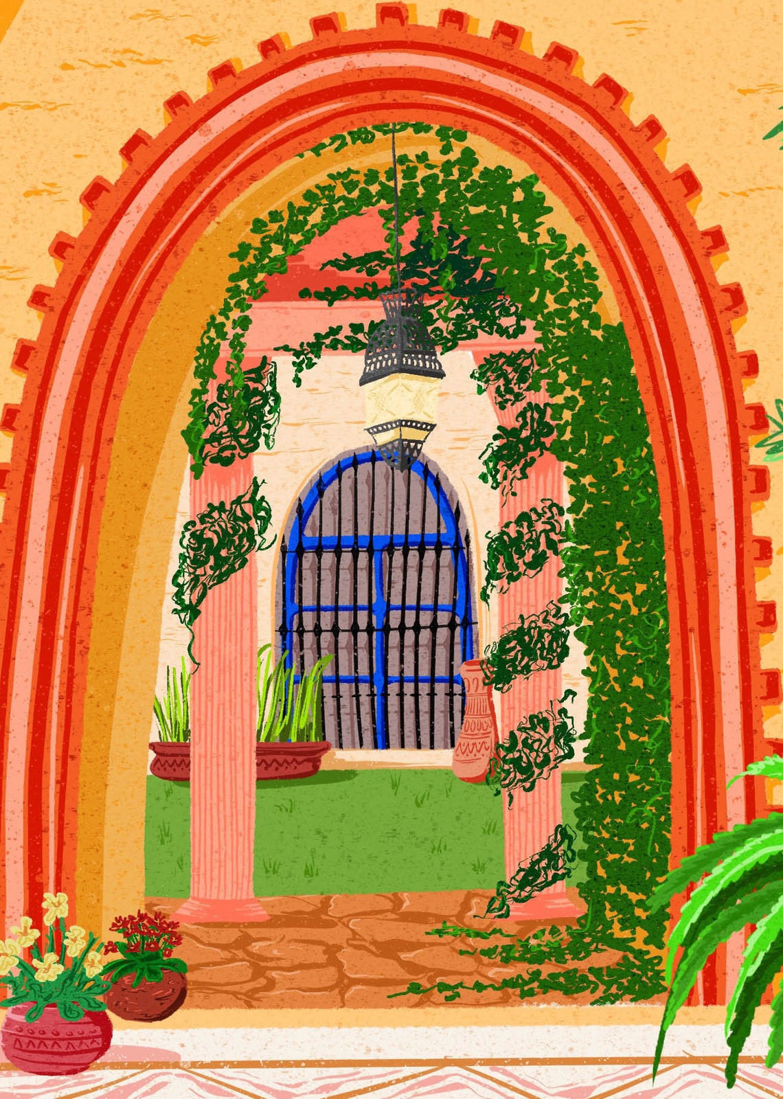 Mexican Hacienda Art Print Mexican Wall Art Mexico Etsy UK