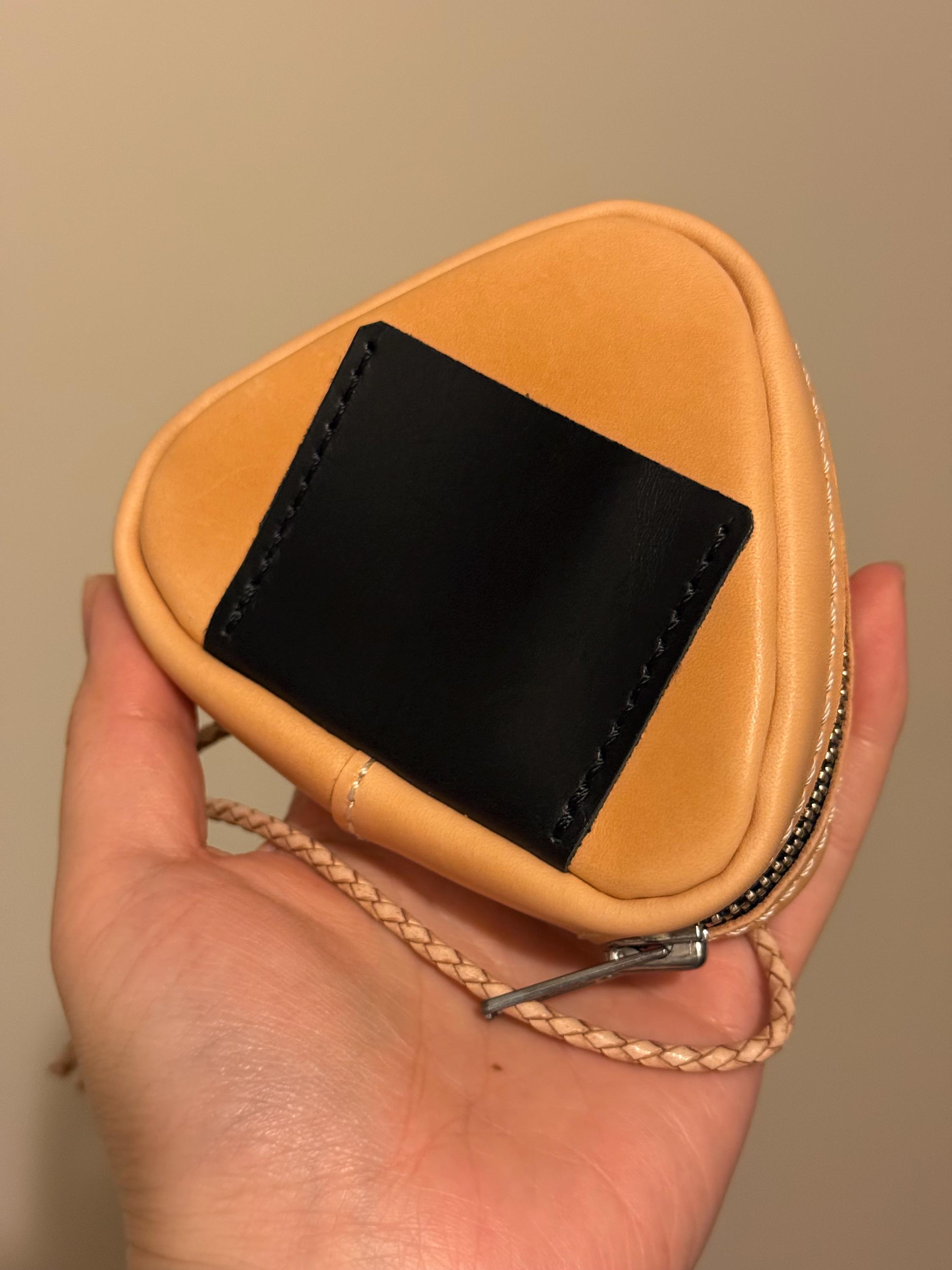 Handmade Onigiri Pouch: Italian Leather Coin Purse - Etsy