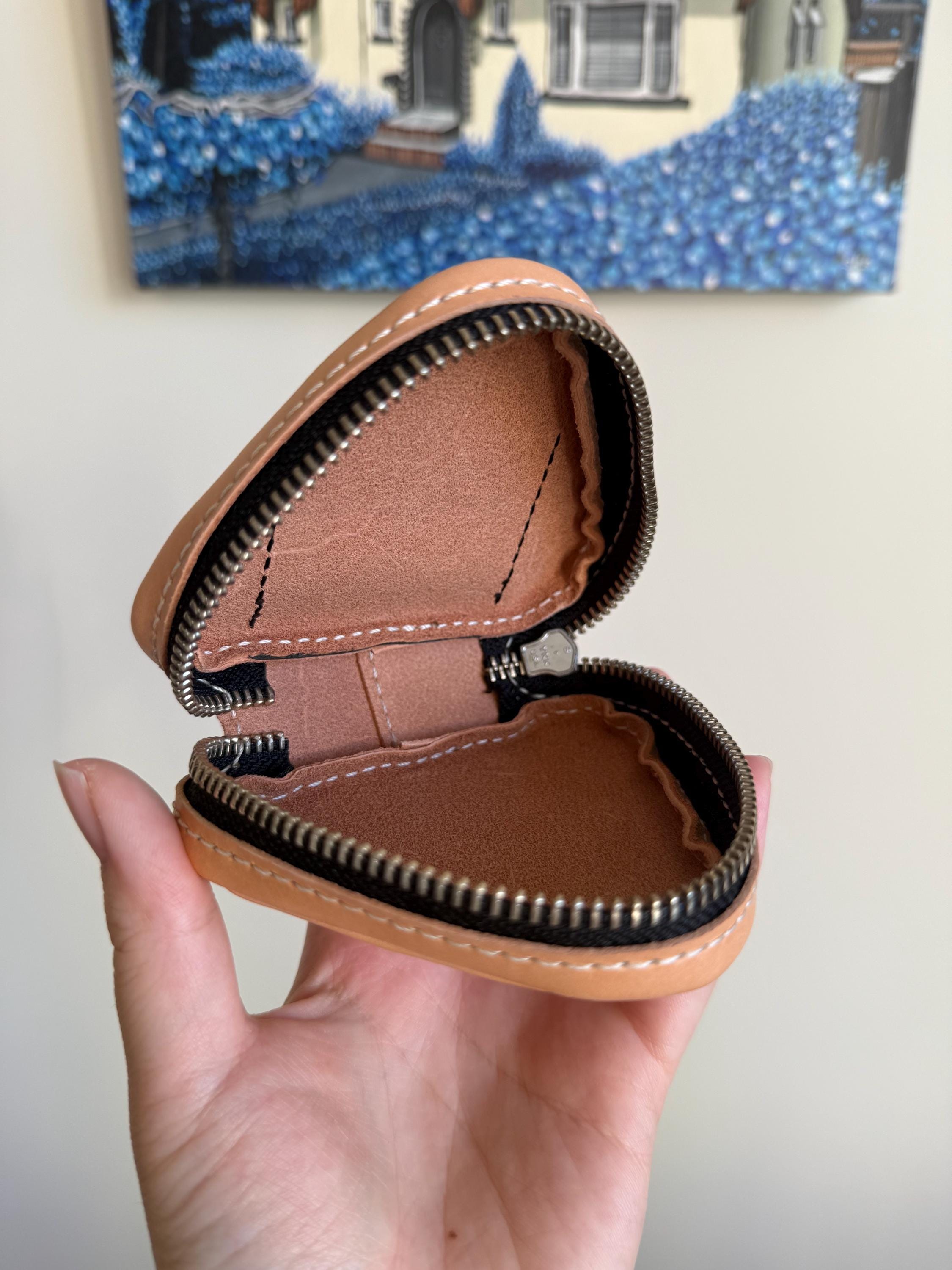 A-4｜Onigiri Leather Pouch｜遊び心を持ち歩く Handmade Onigiri Pouch: Italian Leather Coin Purse - Etsy